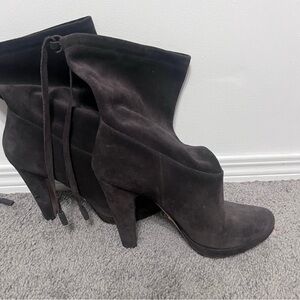 Women's brown slouch Prada Suede  Boots